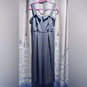Stylish Grey Women Jumpsuit Size L